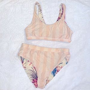 Splendid high waisted reversible bikini set